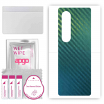 apgo Protective Skin Sticker for the back compatible with Samsung W23, Wrap Film, Foil, Vinyl - Pattern Carbon Chameleon CAKA1