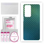 apgo Protective Skin Sticker for the back compatible with Redmi 10, Wrap Film, Foil, Vinyl - Pattern Carbon Chameleon CAKA1