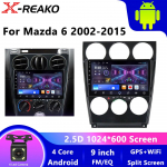 Android skirtas Mazda 6 2002 2003 2004 2005 2006 2007 2008 Multimedijos Automobilinis Grotuvas Navigacija GPS Radijas Carplay Navi RDS 2+64+4LED