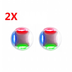 2 vnt Automobilių ratų gaubteliai saulės &scaron;viesos diodo vožtuvo dangtelio mirksinčios lemputės padangos stebulės žibintams dviračio deko LED uždaro padangos vožtuvo automobilio apdaila