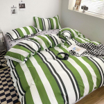 Skalbta medvilninė lova keturių dalių patalynė antklodės užvalkalas 2.0m four-piece set