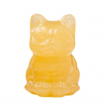 Katės statula, žavinga mini dydžio i&scaron;vaizda sodrios spalvos Laimingos katės figūrėlės darbalaukio ornamentas