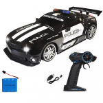 2024 m. Naujas 1/12 RC policijos automobilis 2,4 GHz itin greitas nuotolinio valdymo automobilių žaislas su &scaron;viesomis Patvarūs &bdquo;Chase Drift Vehicle&ldquo; žaislai berniukams, vaikams Dovana juoda