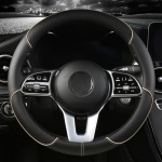 Skirta BYD Atto 3 Atto 3 EV Yuan Plus 2022 2023 mikropluo&scaron;to oda Sport D formos automobilio vairo dangtelio automobilių priedams smėlis