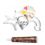 4 D&eacute;coupoirs Licorne + 1 Stylo chocolat