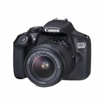 Canon EOS 1300D DSLR fotoaparatas + EF-S 18-55mm f/3.5-5.6 IS III priartinantis objektyvas juoda