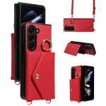 Stilingas kairės ir de&scaron;inės pusės atlenkiamas crossbody modelis Samsung Galaxy Z Fold 3 4 5 6 telefono dėklui, dirbtinė oda Samsung Galaxy Z Fold6
