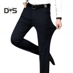 Vyri&scaron;kos elastinės kostiuminės kelnės plonos tiesaus kirpimo kelnės atsparios rauk&scaron;lėms nereikalaujančios lyginti verslo kelnės ofisui, oficialiai aprangai, pasimatymui M