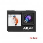Auk&scaron;tos rai&scaron;kos 4K jutiklinis dvigubas ekranas sportinis DV WIFI nuotolinio valdymo lauko vandeniui atspari didelės rai&scaron;kos kamera nardymo kamera No Waterproof Case juoda