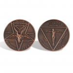Anime Lucifer Morningstar Satanic Pentecost Cosplay moneta proginė monetų ženklelis Helovino metalo butaforijos moneta