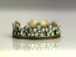 Retro gėlių vainiko atvirų sudedamų žiedų rinkinys Adjustable Open Ring antikvarinės bronzos spalvos