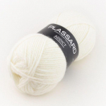 Laine Plassard Addict 02 Blanc Cass&eacute; balta