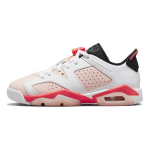 Air Jordan 6 Retro Low GS Atmosphere Vaikams Sportbačiai Balti Infrared-23 768878-102 37.5