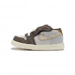 Air Jordan 1 Low ALT TD Year of the Rabbit kūdikiams skirti sportbačiai rudi, metalo-auksiniai, DZ4444-200 26