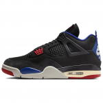 Air Jordan 4 Retro Rare Air - Balti užra&scaron;ai Vyri&scaron;ki sportbačiai Juodi Ugnies raudoni Giliai karali&scaron;ki mėlyni FV5029-003 43