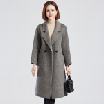 Women's Double-Faced Wool Blend Mid-Length Coat M