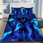Anime S-Solo L-Leveling Patalynės Komplektas Antklodės Užvalkalas Pagalvės Užvalkalas Suaugusiems Berniukui Mergaitei Miegamojo Dekoras Gimtadienio Dovanos Viengulis Didelis Dydis EU Single(135*200cm)3pcs