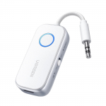 UGREEN Bluetooth siųstuvas Belaidis siųstuvas-imtuvas skirtas ir namams Dviguba pora AirPods ir Bluetooth Aux garso įrenginiams su TELEC sertifikatu automobiliui ir balta