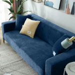 Aksominis Elastingas Sofos Užvalkalas L Formos Kampinės Sofos Užvalkalas Mink&scaron;to Audinio Sofos Dėklas Svetainei Armchair Protector 1 seat gray