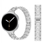 Deimantinė apyrankė Samsung Galaxy watch 8/8 classic 40mm 44mm 46mm Metalinė grandinėlė Nerūdijančio plieno apyrankė correa Galaxy watch 8 dirželis galaxy8 classic 46mm sidabras