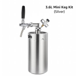 3,6 l / 5 l mini statinė su dozatoriumi, 0&ndash;60 PSI CO2 reguliatorius ir srauto valdymas, alaus čiaupas, karbonizavimas, &scaron;viežias alus &scaron;ią vasarą gray