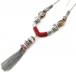 Les Tr&eacute;sors De Lily [E5823] - Collier Cr&eacute;ateur 'Meditation' Rouge raudona