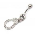 Les Tr&eacute;sors De Lily [K0636] - Body Piercing 'Menottes' blanc argent&eacute;