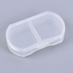 Pill Box 2 tinklelio tablečių organizatorius savaitės vaistų laikymo kasdienis dozatorius 2 dienų piliulė 6*4*1.3cm mėlyna