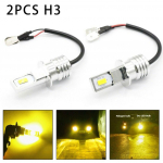 Super Bright H3 CSP LED rūko žibintų lempučių konversijos rinkinys 80W 2000LM 3000K geltona