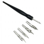 Komiksų ra&scaron;iklio antgalių rinkiniai, kaligrafijos manga su 5 skirtingais mokykliniais ra&scaron;tinės reikmenimis