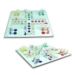 Jeu des petits chevaux Jeu &agrave; boire 1 plateau verre, 16 verres shooter
