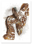 Plakat żyrafa żyrafy plakaty dla dziecka 21x29,7 cm A4