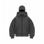 Y2K Gothic Harajuku Double Hat Design Sportiniai drabužiai Naujas Žiemos Hoodie Ninja Kaukė Laisvas ir universalus žieminis vėjui atsparus gobtuvas XL dramblio kaulas