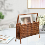 Žurnalų laikymo stovas Laikra&scaron;čių laikiklis Daugiafunkcinis 35x11x36cm Metalinio vielos rėmo