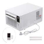 1100W &Scaron;alto/&Scaron;ilto Dvigubas Ne&scaron;iojamas Oro Kondicionierius Naudokite 24 valandų laikmatį 2 pavarų ap&scaron;vietimas LED valdymo skydelis su nuotolinio valdymo pultu 460x255x230mm white
