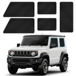5 magnetinių užuolaidėlių automobiliui rinkinys Suzuki Jimny Apsauga nuo saulės automobiliui UV Lengvas montavimas ir naudojimas ant langų (JB64 / JB74) - Kempingas, &Scaron;onas, Apsauga, juoda
