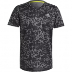 Adidas logotipas, apvalus kaklas, leopardo ra&scaron;tas, trumpos rankovės, vyri&scaron;ki mar&scaron;kinėliai, sidabriniai GM1490 XS