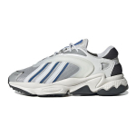 Adidas Originals Oztral kvėpuojantys žemi sportiniai laisvalaikio batai vaiki&scaron;ki kedai baltas sidabrinis HR0266 35&frac12;