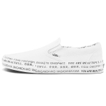 Vans Classic Slip-On Drobė Patogūs Universalūs Žemi Skate Batai Moteri&scaron;ki Kedai Balti VN0A4U382Q2 35