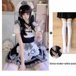 Mielas kačiuko anime lolitos tarnaitės cosplay suknelė L