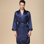 V formos kaklo laisvas chalatas miegoti miegui Pavasariniai vyri&scaron;ki Satin Kimono Lounge Naktinis chalatas Naktinis vyri&scaron;kas chalatas Auksinis Namų drabužis XXXXXL