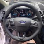 For Ford Focus 3 Kuga 2016- Escape C-MAX Ecosport 2018- Hand-stitched non-slip Leather car Steering Wheel Cover 1