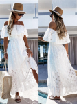 MADA Vasaros balta suknelė moterims 2023 Madinga laisvalaikio paplūdimio apranga Apranga Nauja Boho Hippie Chic Ilgos Maxi Suknelės Eleganti&scaron;ka Vakarėlis S balta