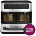 Bebalieji gruzdintuvai CUISINART - Airfryer AFT13XSSE - Talpa 13,6L - Dvi talpyklos + 1 stalčiukas - Juodas / Nerūdijantis plienas - 2400W juoda