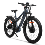 Elektrinis dviratis TX29 2000W dvigubas variklis 48V 19.2AH baterija, aliuminio lydinio amortizuojantis rėmas, 27,5 colių plonos padangos, kalnų elektrinis dviratis. 2000W 48V 19.2AH juoda