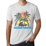 Vyri&scaron;ki vintažiniai mar&scaron;kinėliai Grafiniai mar&scaron;kinėliai Summer Triangle Ocean Grove Vintage White