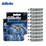 Gillette Sensor Excel skutimosi peiliukai vyrams Rankiniai saugos skustuvai Barzdos skustuvas Pakeiskite galvutę
