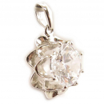 Les Tr&eacute;sors De Lily [C4650] - Pendentif Argent 'Margot' Blanc balta