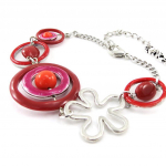 NOA [J1971] - Bracelet Cr&eacute;ateur 'Coloriage' rouge raudona