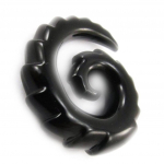 Les Tr&eacute;sors De Lily [J4119] - Spirale acrylique noir 8 mm